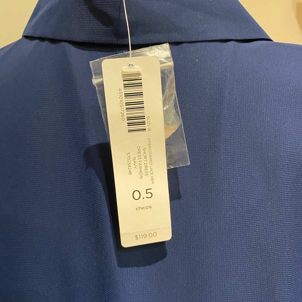 NWT Sleeveless Navy Blue Button-Down Vest/Dress.